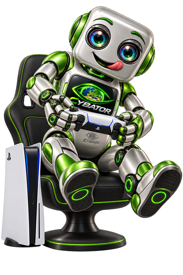 Cybator-Roboter mit PlayStation-Controller